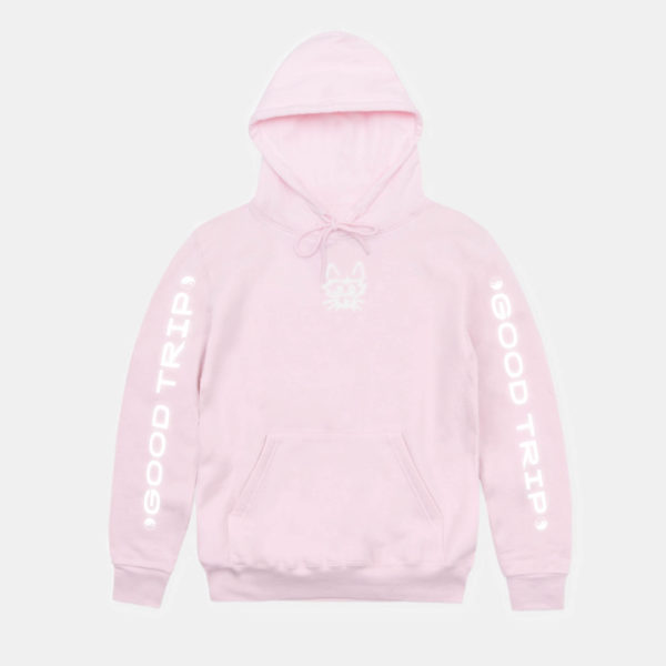 Good trip reflective pink hoodie